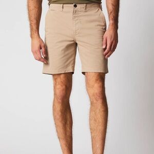 Billy Reid Standard Cut Tan Khaki Chino 8” Inseam Cotton Casual Shorts Size 34